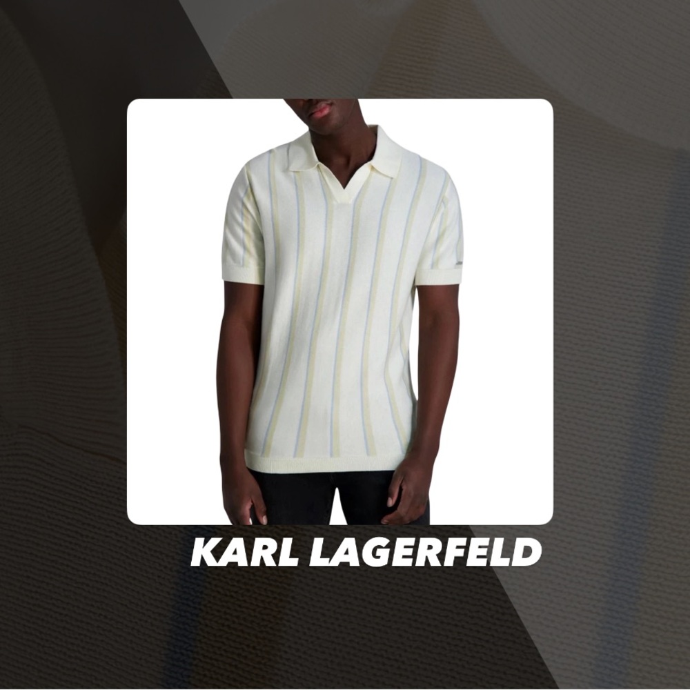 NWT Karl Lagerfeld Paris Johnny Collar Polo